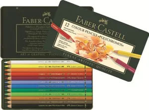 Polychromos Farbstift, 12er Metalletui Faber Castell 110012